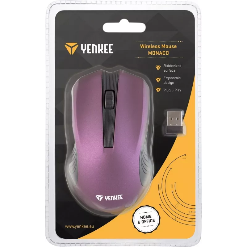2,4 GHz optische symmetrische kabellose Maus, 3 Tasten, Violett
