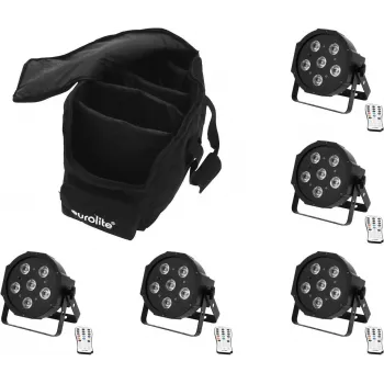 LED-Set EUROLITE SLS-603 5x mit Softbag – 5-teiliges LED-Beleuchtungsset