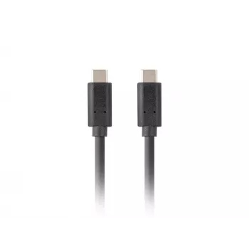 USB-C-auf-C-Kabel LANBERG CA-CMCM-32CU-0018-BK USB 3.2 Gen 2, 1,8 m, schwarz, 100 W PD, 4K-Video