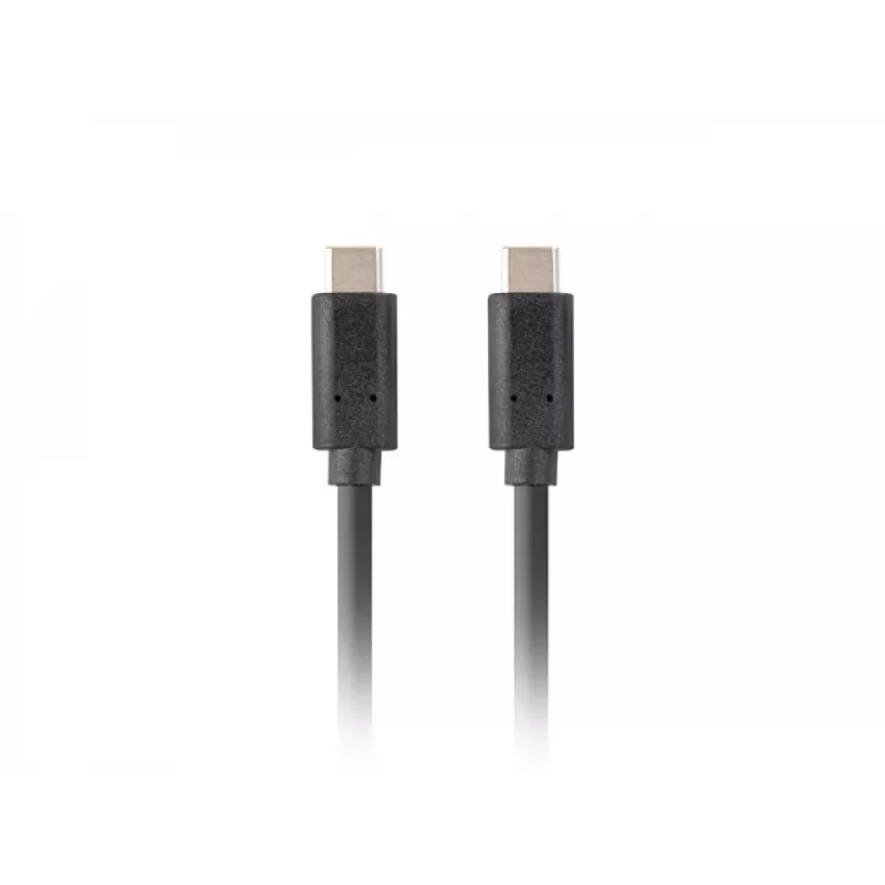 USB-C-auf-C-Kabel LANBERG CA-CMCM-32CU-0018-BK USB 3.2 Gen 2, 1,8 m, schwarz, 100 W PD, 4K-Video