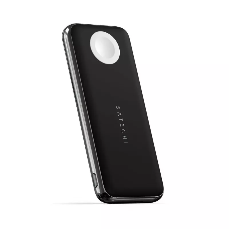 Satechi Quatro kabellose Powerbank ST-UC10WPBM, 10000 mAh, Schwarz