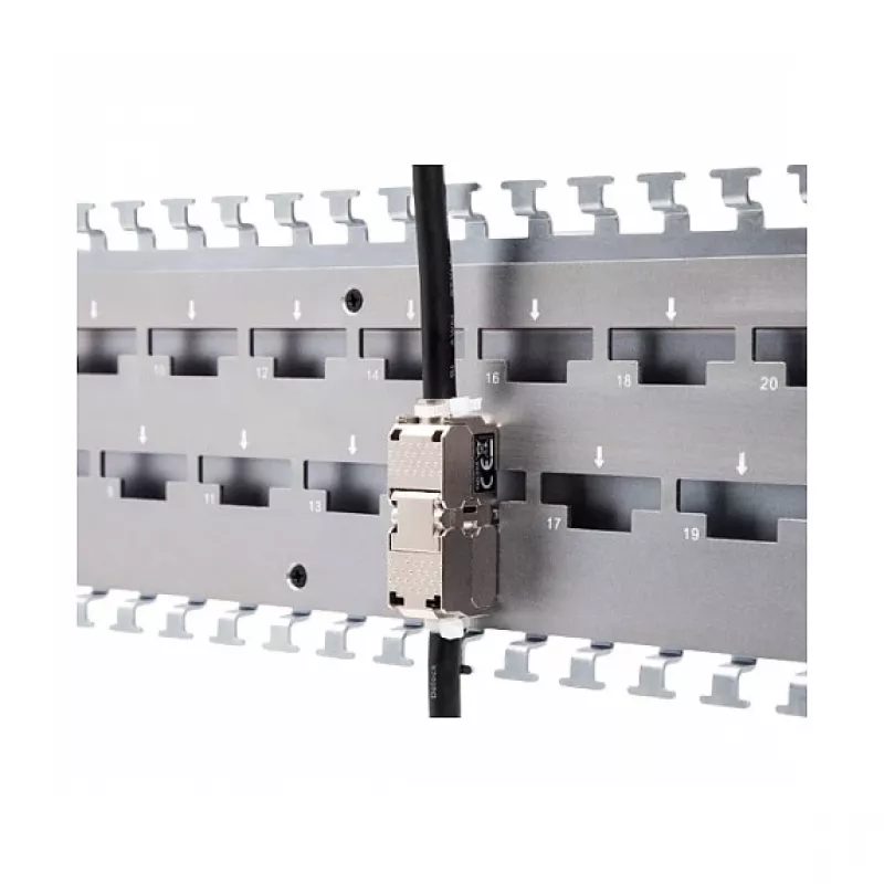 Netzwerkkabel-Koppler DeLOCK 88198 LSA auf LSA Cat.6A STP 31,6 mm Edelstahl