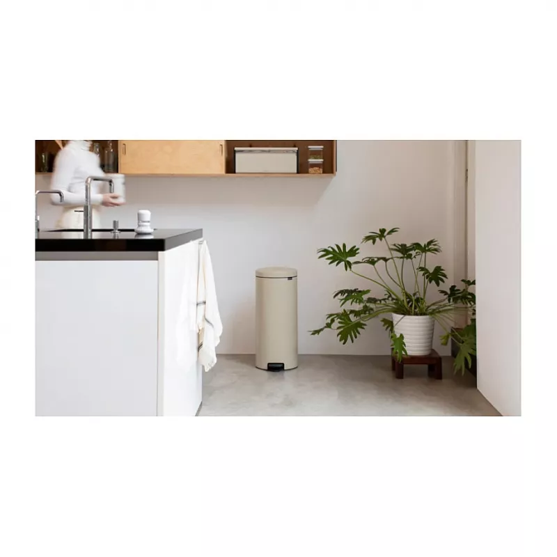 Brabantia NewIcon 30 L Runder Beiger Abfalleimer