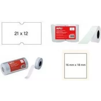 Preisetiketten agipa 101253 16×18 mm weiß permanent haftend — Rolle mit selbstklebenden Etiketten