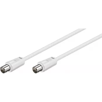 Wentronic Goobay Antennenanschlusskabel, Weiß, 2,5 m - IEC/Koax-Stecker IEC/Koax-Stecker (68147)