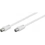 Wentronic Goobay Antennenanschlusskabel, Weiß, 2,5 m - IEC/Koax-Stecker IEC/Koax-Stecker (68147)