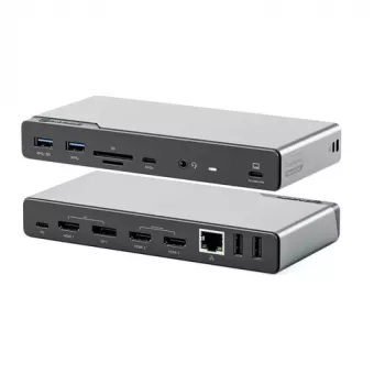 ALOGIC DV4 - Dockingstation - für Laptop - USB-C / USB-A - 3 x HDMI, DP - 1GbE (DUCDV4)