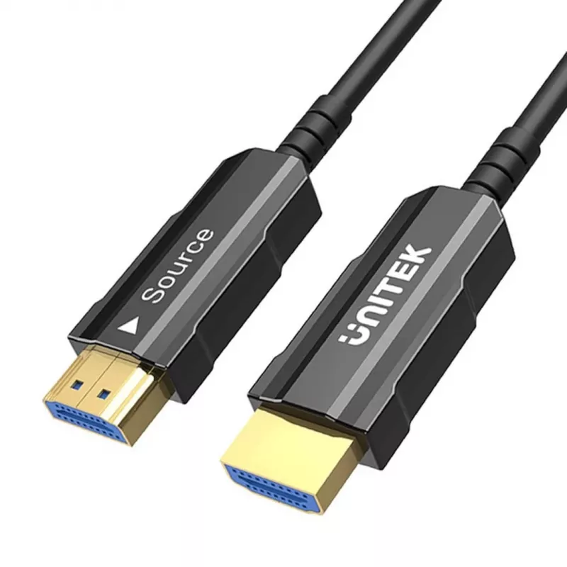 Optisches HDMI-Kabel Unitek C11092ASL01 4K 60Hz (HDMI 2.0, 20 m, Stecker–Stecker, schwarz)