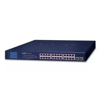 PLANET GSW-2620VHP - Switch - 24 x 10/100/1000 (PoE+) + 2 x Gigabit SFP - Desktop, rack-montierbar - PoE+ (GSW-2620VHP)