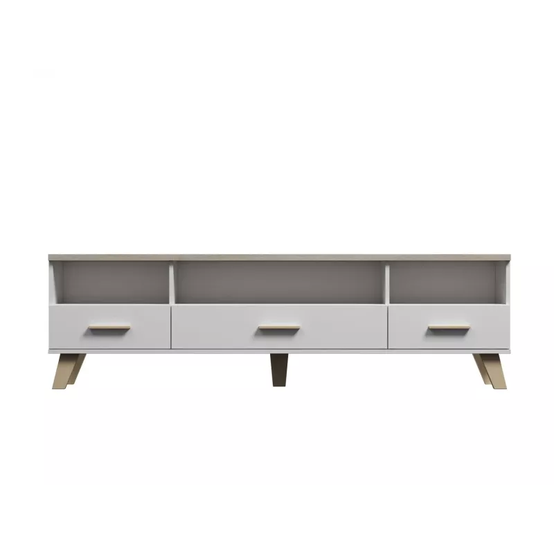 Cama RTV stand LOTTA 180cm Weiß + sonoma oak
