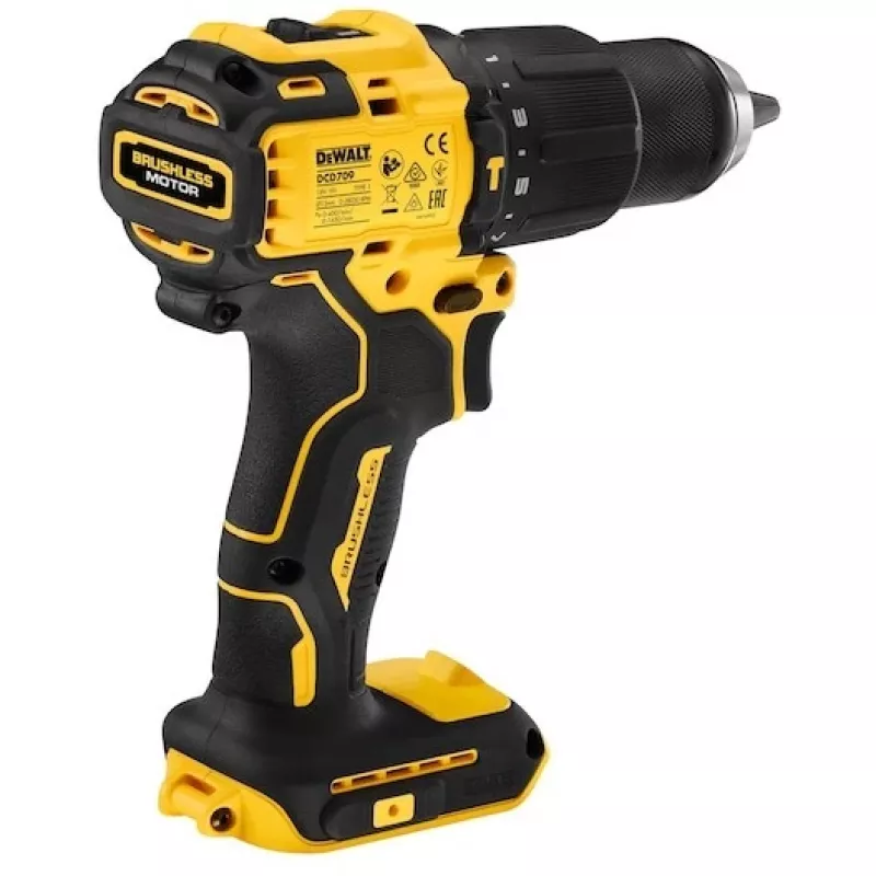 Akku-Bohrschrauber DeWALT DCD709N-XJ, bürstenlos 18V, 2-Gang, 1650 U/min, 65 N·m, Schnellspannbohrfutter 1,5–13 mm, 1,2 kg