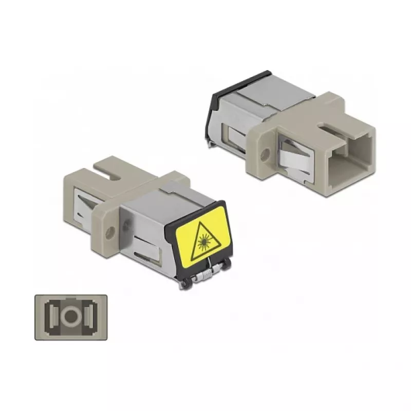 Glasfaserkupplung DeLOCK 86889 SC Simplex Buchse auf SC Simplex Buchse Multimode beige