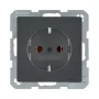 Steckdose Typ F berker 47436086 — 16 A, 250 V, anthrazit, Duroplastgehäuse