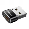 Baseus USB-Stecker auf Typ-C-Buchse Adapter Konverter Schwarz