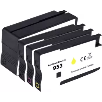 Renkforce Tinten-Kombinationspackung ersetzt HP 953 (6ZC69AE) kompatible Kombinationspackung Schwarz, Cyan, Magenta, Gelb RF-I-HP953BKCMY4PK RF-5718854 (RF-5718854)