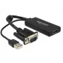 Kabel DeLOCK 0,25 m VGA+USB2.0-A/HDMI