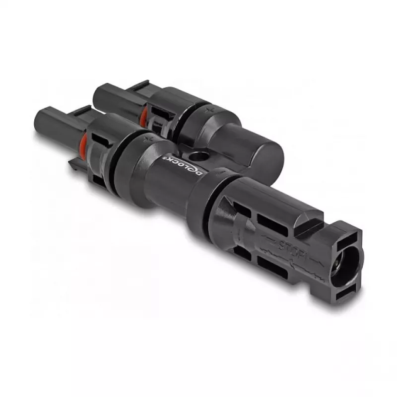 Solarmodul-Steckverbinder DeLOCK DL4 1 Stecker auf 2 Buchse Schwarz