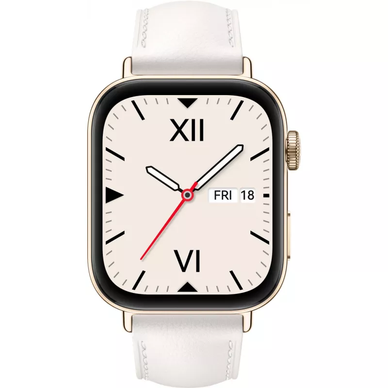 Watch Fit 3 (Solo-B19V), Smartwatch gold/weiß, Lederarmband in Weiß