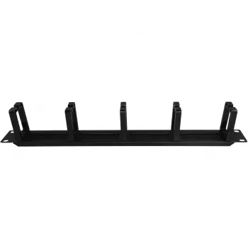 Alantec PK048 1U 19 Kabelorganizer mit gebürsteter Durchführung, 5 Kunststoffhalter
