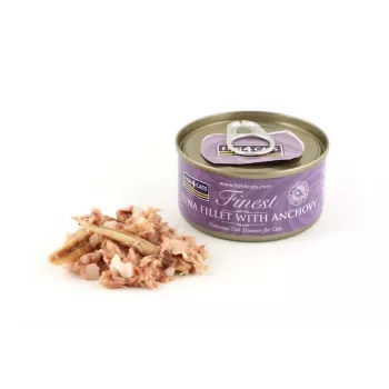 FISH4CATS Thunfischfilet mit Sardelle - Nassfutter für Katzen - 70 g
