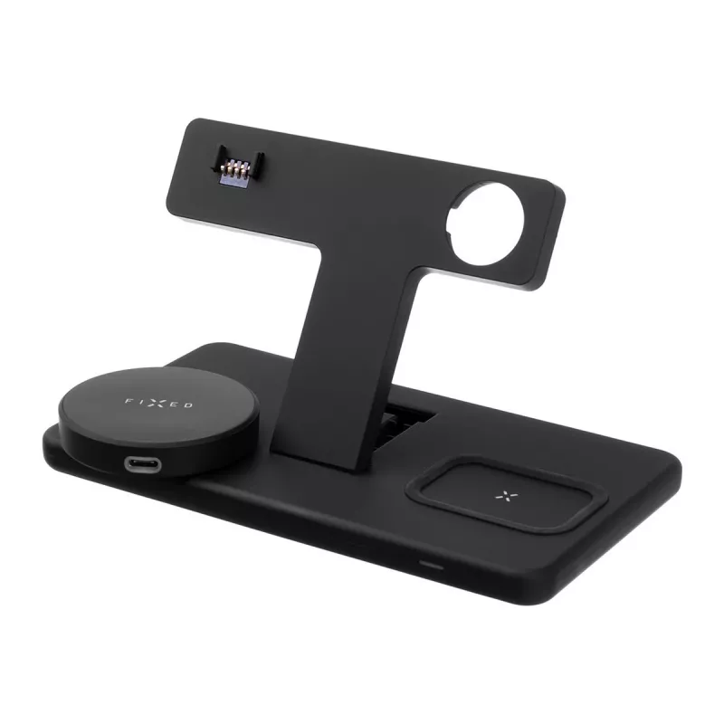 Fixed | MagPowerstation 3-in-1 kabellose Ladestation mit MagSafe-Halterung | FIXMPOS-BK | Schwarz