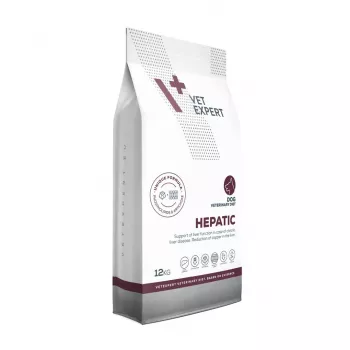 Trockenfutter für Hunde VETEXPERT Veterinary Diet Hepatic 12 kg — diätetische Ernährung zur Leberunterstützung, Fleischgeschmack, für ausgewachsene Hunde 10–15,9 kg