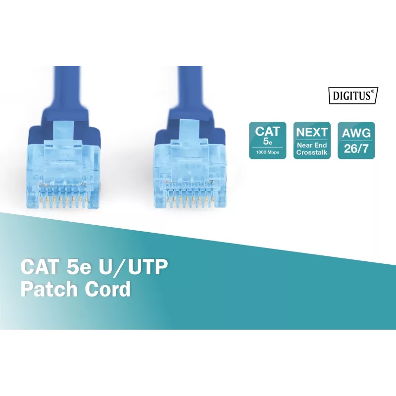 Patchkabel U/UTP Kat.5e PVC 3m blau
