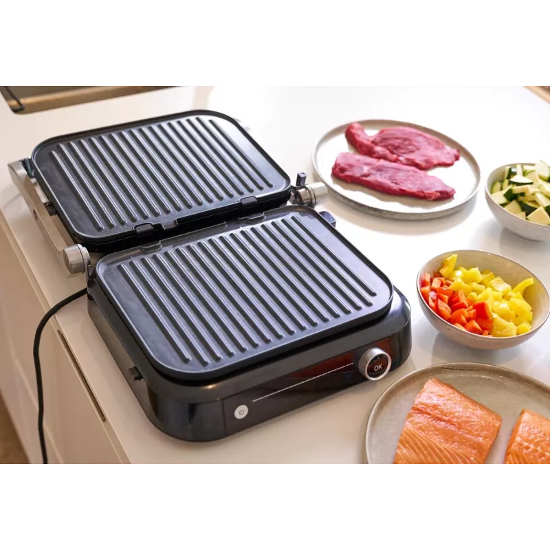 Kontaktgrill SEVINI Pro, KG 2395 (Silber/schwarz, 1.800 Watt)