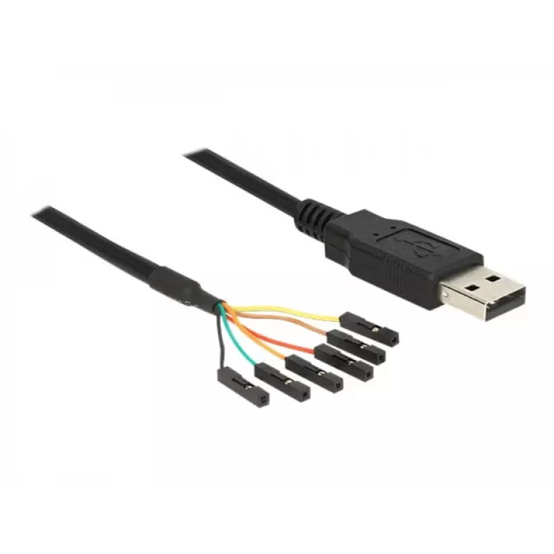 USB-Kabel DeLOCK 1,8 m USB2.0-A/TTL 6-pol Schwarz