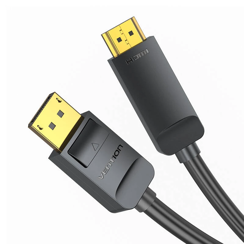 DisplayPort-auf-HDMI-Kabeladapter Vention HAGBH, 2 m, schwarz, 7 mm Durchmesser
