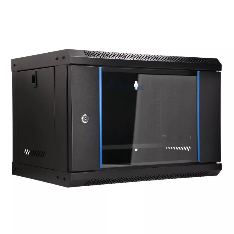 EXTRALINK LITE 6U 530X400 WANDMONTAGE-RACKSCHRANK SCHWARZ MIT REGALBODEN