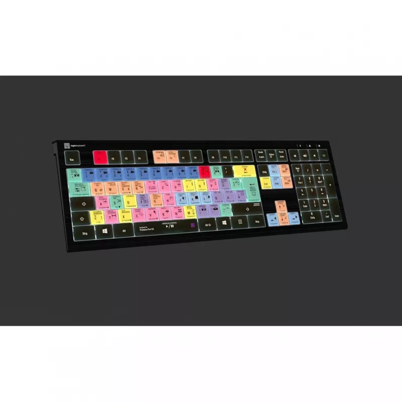 Logickeyboard Adobe Premiere Pro CC ASTRA 2 hintergrundbeleuchtete Tastatur Deutsch (LKB-PPROCC-A2PC-DE)