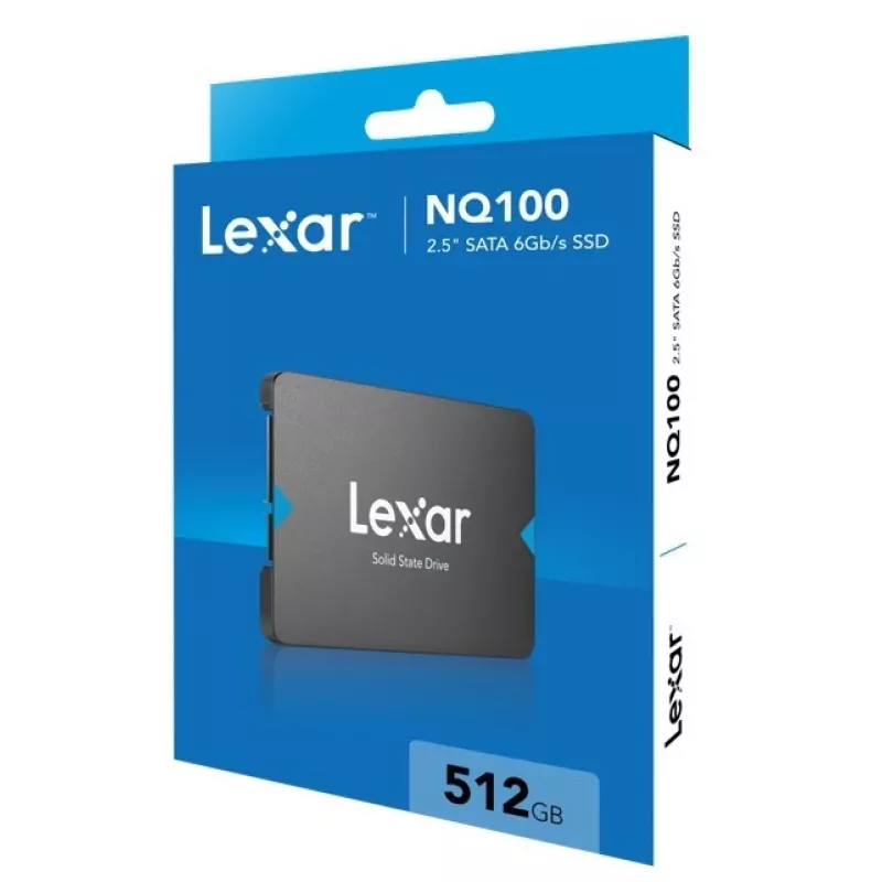 2,5-Zoll-SSD Lexar NQ100 512 GB SATA III, 550 MB/s lesen, 6 Gbit/s Übertragung