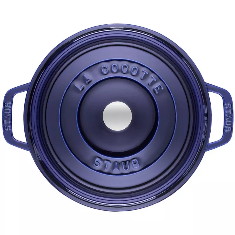 Gusseisen-Kokotte Staub 26 cm rund, dunkelblau