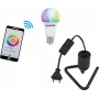 LED-Leuchtmittel EUROLITE E27 RGB WW CW WiFi, dreieckiger Sockel, schwarz