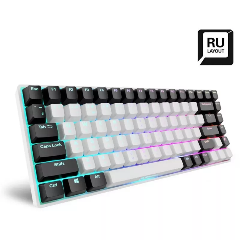 Sharkoon SKILLER SGK50 S3 Tastatur Gaming USB QWERTY Russisch Weiß