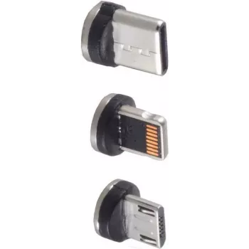 Drahtverbinder ShiverPeaks BS14-19003 USB Micro-B USB-C 8-Pin Schwarz Silber