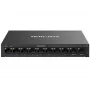 Netzwerkswitch MERCUSYS MS110CMP — 8-Port PoE, 10 Gigabit RJ‑45-Ports gesamt, 115 W PoE-Budget, Desktop-/Wandmontage, schwarz