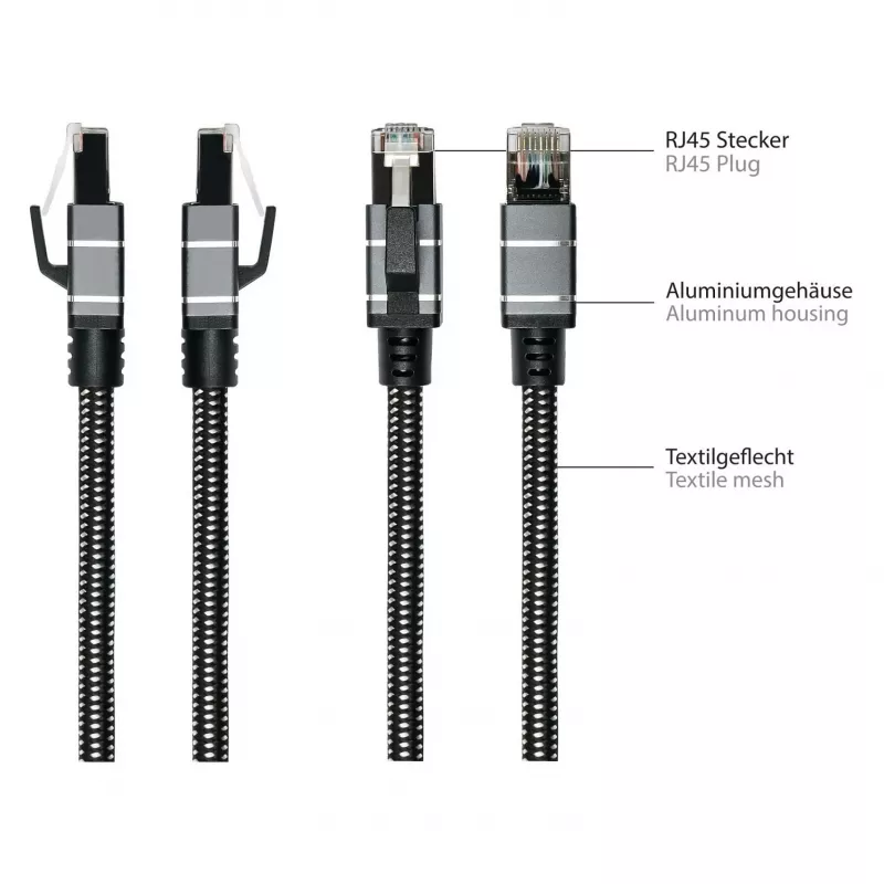 Good Connections Ethernet-Kabel USB-C RJ45, Anthrazit, 0,5 m