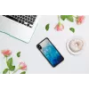 Handyhülle iKins für iPhone XS Max — blauer See schwarzes Finish