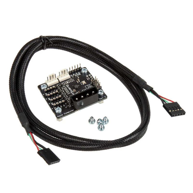 Lighting LED Controller Aqua-Computer farbwerk USB – 12 V, 2,5 A, Schwarz