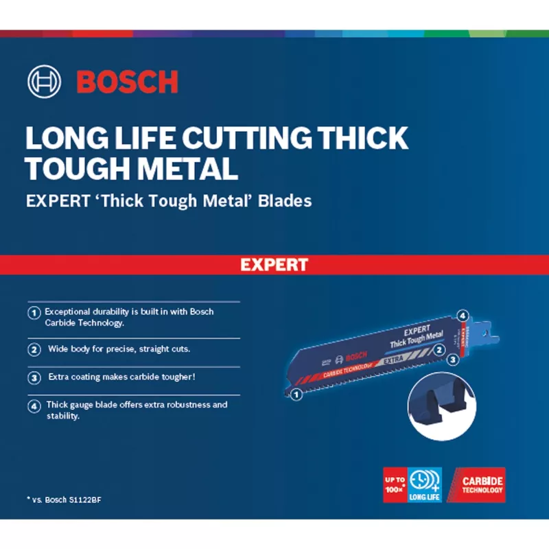 Bosch 2 608 900 365 Stichsäge-/Dekupiersäge-/Säbelsägeblatt Säbelsägeblatt Carbide 1 Stk.