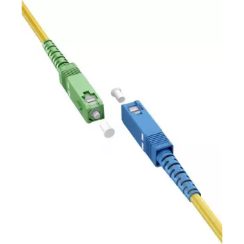 Goobay 59660 Glasfaserkabel 3 m SC/APC SC/UPC FTTH OS2 Gelb (59660)