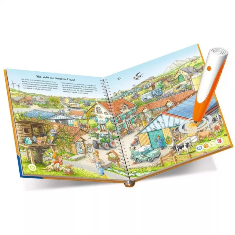tiptoi Starter-Set: Warum? Wie? Wozu? Auf dem Bauernhof, Lernbuch Stift und Bilderbuch