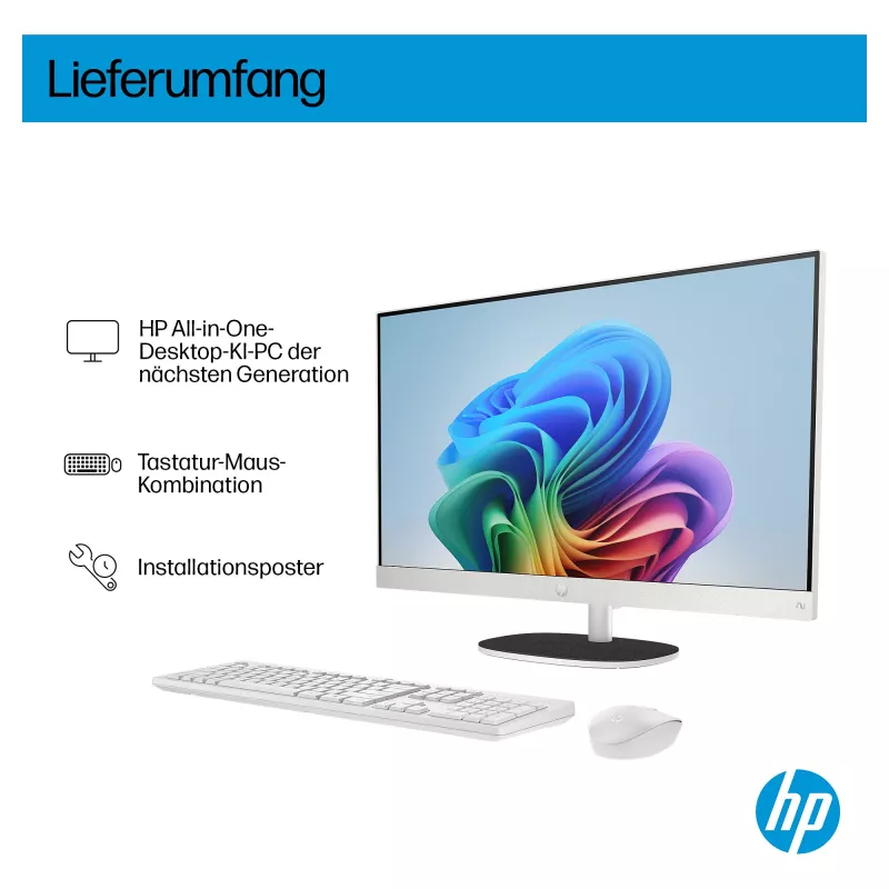 HP All-in-One PC (Komplettlösung) 27-ct2073ng AMD Ryzen AI 7-350 512GBSSD 16GB Weiß (27-ct2073ng)