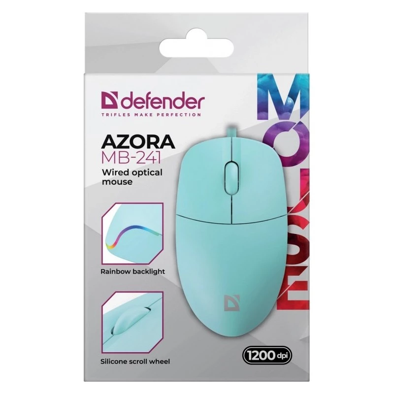 KABELMAUS DEFENDER AZORA MB-241 RF MINT 1200dpi 3P