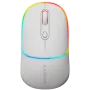 Canyon MW-22 CNS-CMSW22SW Maus – 2-in-1 Bluetooth/2,4 GHz – optisch – 800/1200/1600 DPI – 4 Tasten – RGB-Beleuchtung – wiederaufladbar – Schneeweiß