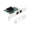 DeLOCK PCI Express x1 Karte 2 x RJ45 Gigabit LAN BCM Grau