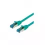 VALUE - Patchkabel - RJ-45 (Stecker) zu RJ-45 (Stecker) - 1,5 m - SFTP, PiMF - CAT 6a - halogenfrei, vergossen, Snagless, Litze - Grün (21.99.1993)