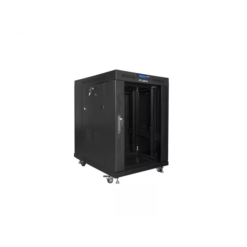 Freistehender Schrank Lanberg FF01-8015-12BL 15U Schwarz 800 kg